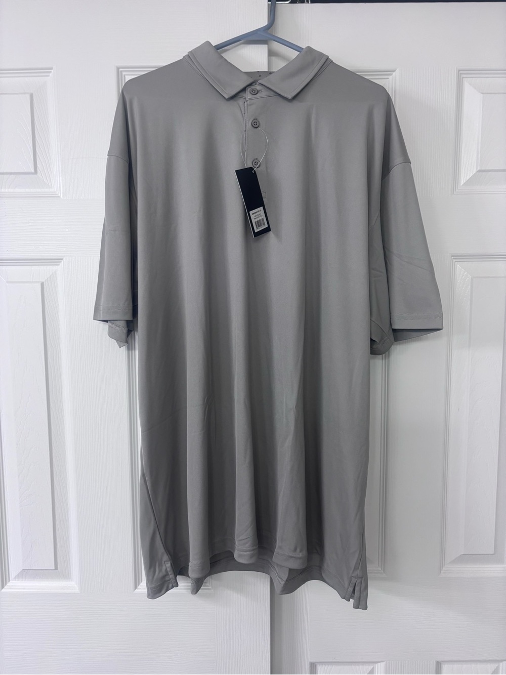 Classic Short-Sleeve Polo in Light Gray